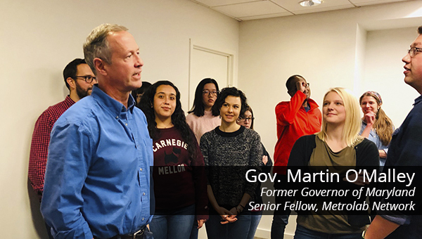 Former MD Governor Martin O'Malley speaks to Heinz College DC students